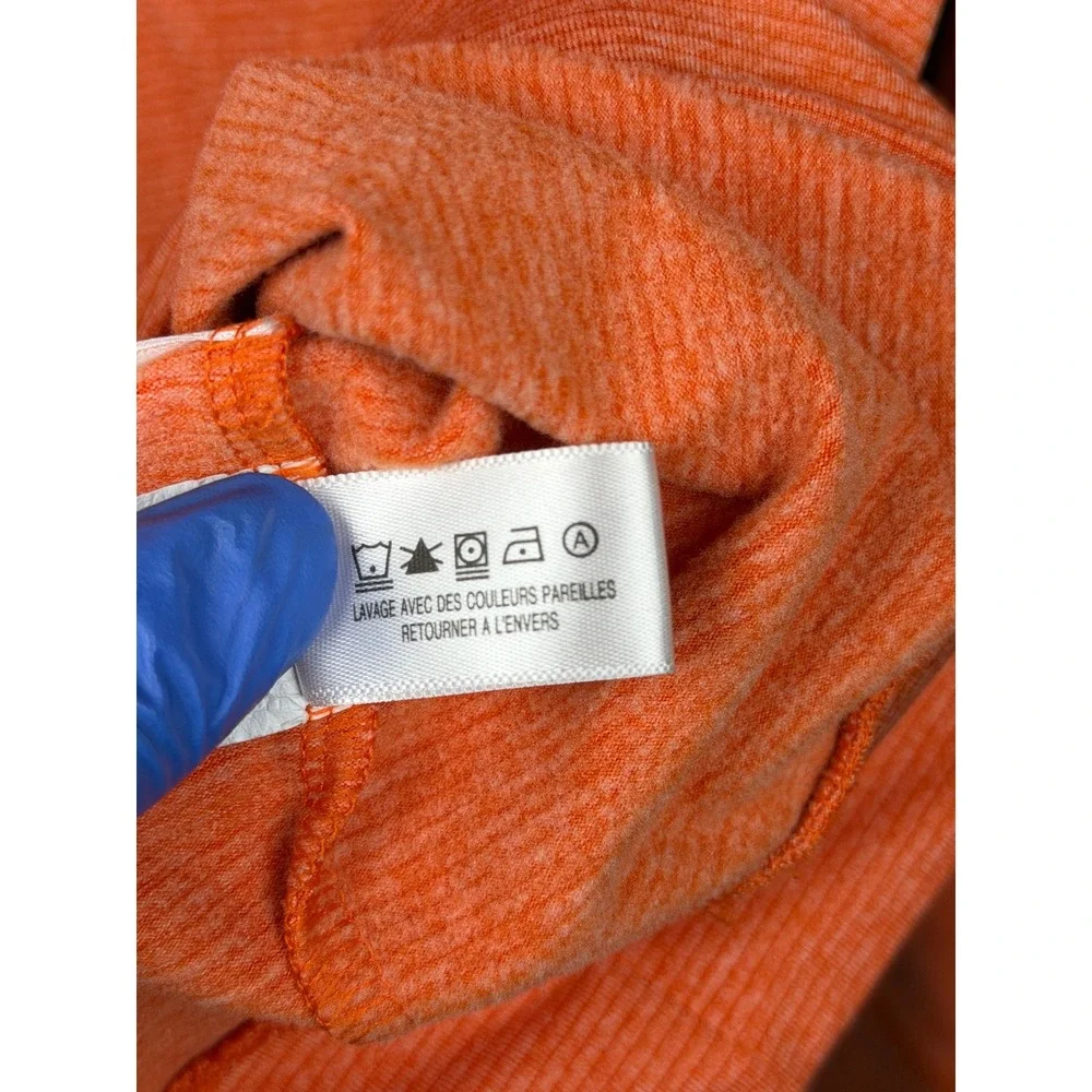 Cutter & Buck CB DryTec Pullover 1/4 Zip Moisture Wicking Orange XL Mens
